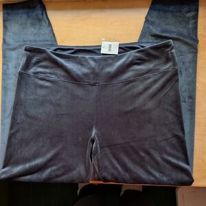 Women's Plush Velvet Leggings - Dark Navy